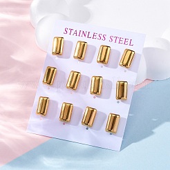 Pendientes de botón de acero inoxidable 304&nbsp;EJEW-C099-21G