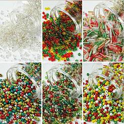 50 g Glasperlen mit Weihnachtsmotiv&nbsp;SEED-YW0002-62A