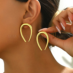 Boucles d'oreilles à tige vintage en laiton en forme de U&nbsp;NX2935