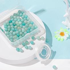 100pcs 8mm natürliche Amazonit runde Perlen&nbsp;DIY-LS0002-64