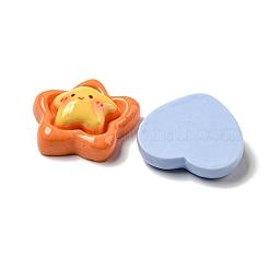 Cabochons décodés en résine opaque&nbsp;RESI-F052-B07