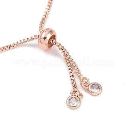 Gestellplattierung Messing Mikropflaster Zirkonia Silberarmbänder&nbsp;BJEW-P341-03RG