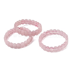 Bracelets extensibles en perles de quartz rose naturel pour femmes et hommes&nbsp;BJEW-D461-02G