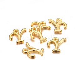 Pendentifs de lettre en alliage plaqué or&nbsp;PALLOY-J718-01G-Y