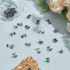 50 pièce de boucles d'oreilles à tige en acier inoxydable 304 avec placage ionique (IP)&nbsp;STAS-AR0002-52