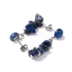 Natürliche Lapislazuli Ohrhänger&nbsp;EJEW-JE06371-05