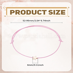 1 bracelet réglable en cordon ciré&nbsp;BJEW-LP0002-41D