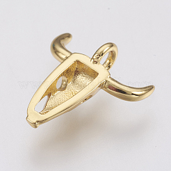 Messing Anhänger & Charms&nbsp;ZIRC-F083-009G-RS