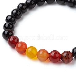 Braccialetti elastici con perline di pietre preziose naturali per le donne&nbsp;BJEW-TA00536-01