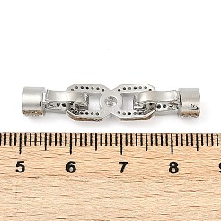 Messing Micro Pave klare Zirkonia Falte über Verschlüsse&nbsp;KK-H202-20P