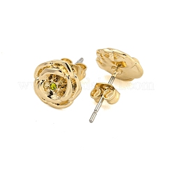 Ottone micro spianare zirconi orecchini&nbsp;EJEW-P283-01G-08