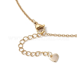 Collane con catena in acciaio inossidabile 304 con ciondolo a forma di scheggia di pietra preziosa mista naturale e perline rotonde per donna&nbsp;NJEW-JN05741
