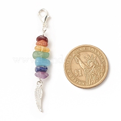 Chakra-Thema natürliche Edelstein-Anhänger-Dekorationen&nbsp;HJEW-JM00645-01