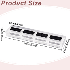 4-Slot-Acryl-Fingerring-Präsentationsständer&nbsp;RDIS-WH0002-11