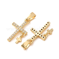 Pendentifs en laiton zircon cubique transparent&nbsp;CU-CBAB2E9-01G
