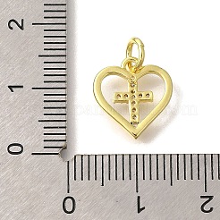 Pendenti in zirconi cubici trasparenti in micro pavè di ottone&nbsp;KK-M297-21G