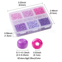 1068pcs 6 fäbige Glas Saatperlen&nbsp;SEED-FS0001-14