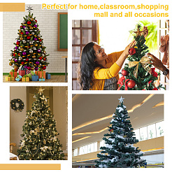 4 stella di plastica decorativa per albero di Natale in 4 stili&nbsp;AJEW-GA0006-07