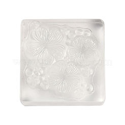 Timbri trasparenti in silicone a forma di fiore con blocchi acrilici&nbsp;DIY-G121-07F