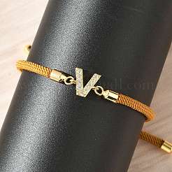 Bracciali in nylon con bretelle regolabili&nbsp;X-BJEW-C096-01G-22