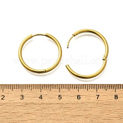 Orecchini a cerchio in acciaio inossidabile 304 per donna&nbsp;EJEW-M068-15F-G