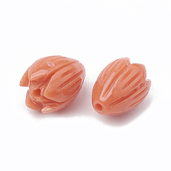 Perles de corail synthétiques teintes&nbsp;CORA-N002-B-04G