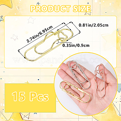 15 Stiftclip aus Karbonstahl für Notizbuch&nbsp;FIND-SZ0019-91G