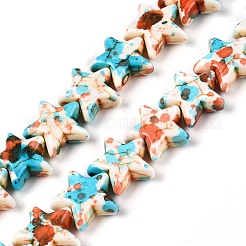Chapelets de perles en turquoise synthétique peinte par pulvérisation&nbsp;UNKW-T001-11I