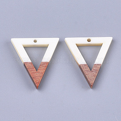 Pendentifs en bois de résine et de noyer&nbsp;X-RESI-S358-56A