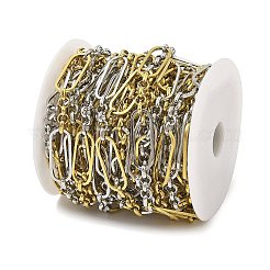 Catene a maglie bicolore in acciaio inossidabile 304 con placcatura ionica (ip)&nbsp;CHS-M006-11PG