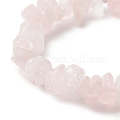 Bracelets à breloques en quartz rose naturel pour femmes&nbsp;BJEW-JB09926-02
