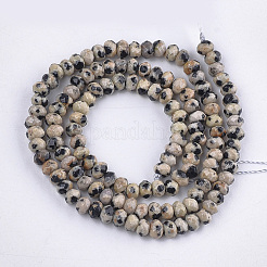 Natur Dalmatiner Jaspis Perlen Stränge&nbsp;G-S354-46