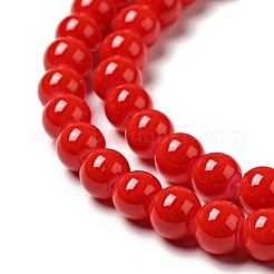 Chapelets de perles en verre peintes&nbsp;DGLA-S071-6mm-49
