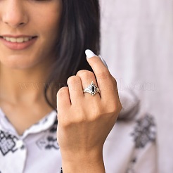 Messing-Fingerringe mit Pavé-Zirkonia&nbsp;FS-WGC2302-03