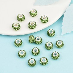 Harz Strass Perlen&nbsp;CPDL-H001-10x7mm-15