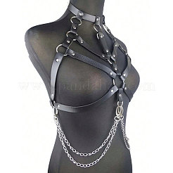 Schwarze Brustgurte aus PU-Leder&nbsp;FS-WG16471-01