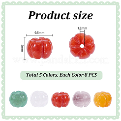 40 pièce de perles de jade en soie dorée naturelle de 5 couleurs&nbsp;G-PH0002-82