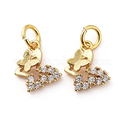 Latón charms de circonio cúbico&nbsp;X-RB-I077-08G-RS