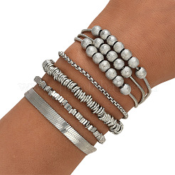 Ensemble de 5 bracelet en laiton et en plastique CCB&nbsp;WG3F23A-01
