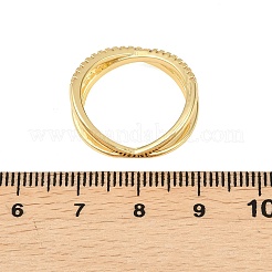 Bagues en laiton avec zircone cubique de micro pave&nbsp;RJEW-D340-01G-03