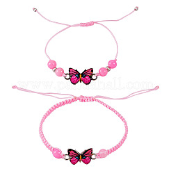 Braccialetti di perline intrecciati in nylon regolabili&nbsp;BJEW-TA00479