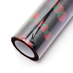 Glänzende Erdbeer-Glitzer-Polyester-Tüllröllchen&nbsp;DIY-WH0204-68B