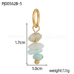 Anhänger aus natürlichen und synthetischen Edelsteinsplittern&nbsp;G-OY009-80G