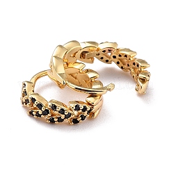 Orecchino a cerchio huggie con cuore scintillante di zirconi per lei&nbsp;ZIRC-C025-22G-01