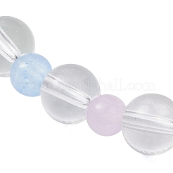4 bracelet extensible en perles rondes en jade malaisien teinté naturel et cristal de quartz synthétique pour femmes&nbsp;BJEW-JB12253