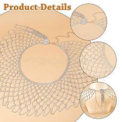 Châle long à pompons en strass&nbsp;AJEW-WH0609-846
