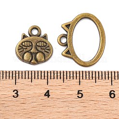 Fermagli a levetta in lega a tema gattino in stile tibetano&nbsp;MLF5053Y
