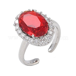 Offene Manschettenringe aus Messing mit Mikropavé und Zirkonia für Damen&nbsp;RJEW-L343-17P-06
