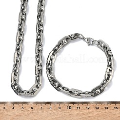201 Halsketten und Armbänder aus Edelstahl&nbsp;SJEW-G087-03P