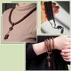 4 collar de rosario de cuentas redondas acrílicas de 4 colores&nbsp;NJEW-PH0001-57
